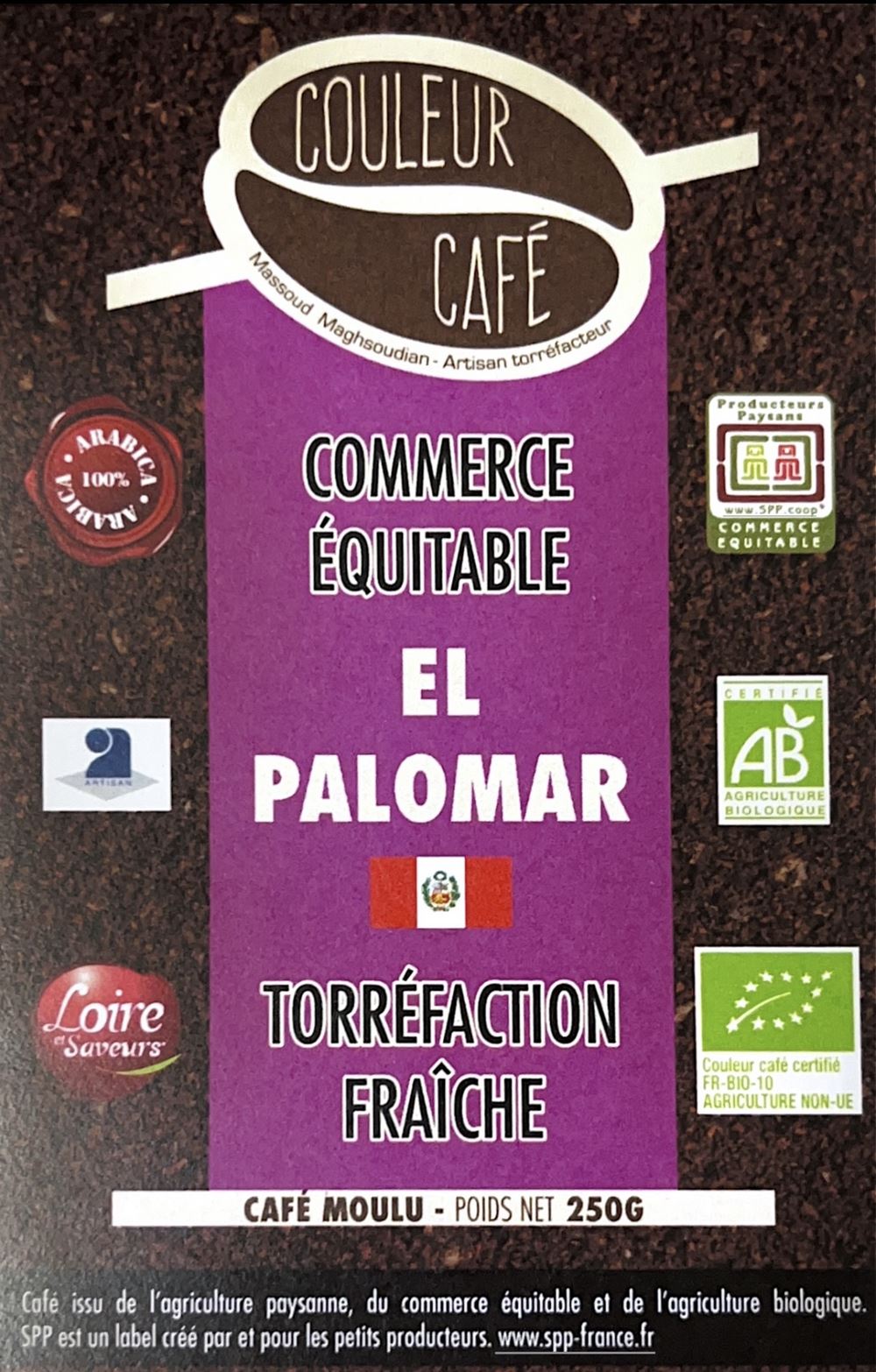Café Pérou GRAINS bio & équitable - 1 kg